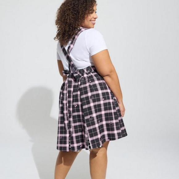 Torrid | NWT Disney Mini Mouse "Dress-Alls" in Pink Plaid and Checkers | Size 1X - Picture 5 of 7